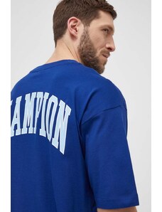 Champion t-shirt in cotone uomo colore blu 219855