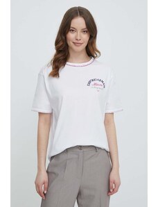 Emporio Armani t-shirt in cotone donna colore bianco