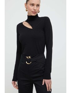 Karl Lagerfeld camicia a maniche lunghe donna colore nero