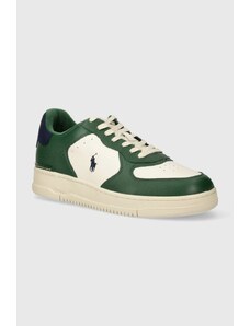 Polo Ralph Lauren sneakers in pelle Masters Crt colore verde 809931571003