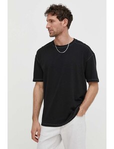 Samsoe Samsoe maglietta in lino colore nero
