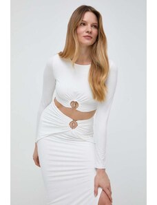 Bardot camicia a maniche lunghe donna colore bianco