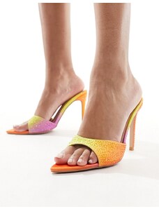 SIMMI Shoes Simmi London - Frankie - Sandali sabot a punta sfumati arancioni e gialli-Multicolore