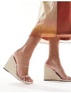 SIMMI Shoes SIMMI London - Radial - Sandali beige con zeppa e fascette trasparenti-Neutro