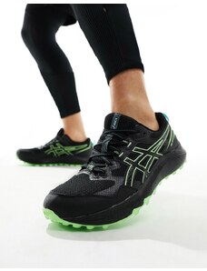 Asics - Gel-Sonoma 7 - Sneakers da corsa nere e verde luminoso-Nero