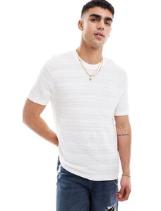 Hollister - T-shirt comoda in maglia color crema-Bianco