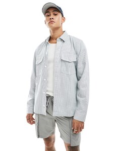 Hollister - Camicia giacca blu a righe