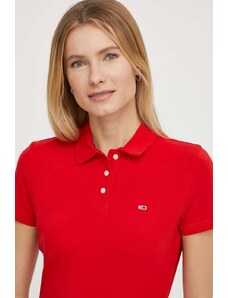 Tommy Jeans polo donna colore rosso