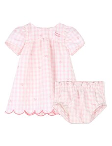 KENZO KIDS Set neonata abito/coulotte bianco- rosa