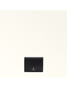 Furla Camelia Portafoglio Compatto Nero Nero Pelle Stampata Donna