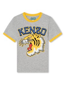 KENZO KIDS T-shirt grigia logo Tiger