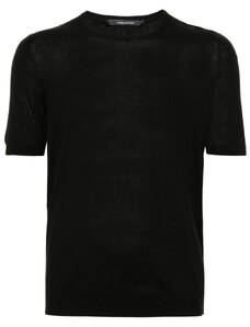 Tagliatore T-shirt nera in seta