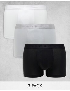Tommy Hilfiger - Everyday Luxe - Confezione da 3 paia di boxer aderenti neri, grigi e bianchi-Multicolore