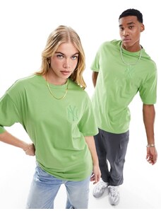 New Era - T-Shirt verde con logo NY