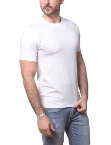Blauer t-shirt da uomo a maniche corte in jersey di cotone bianco