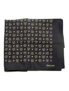 Pollini foulard quadrato donna con stampa heritage nero