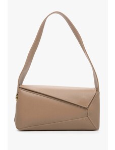 Women's Small Light Brown Handbag made of Genuine Leather Estro ER00113896