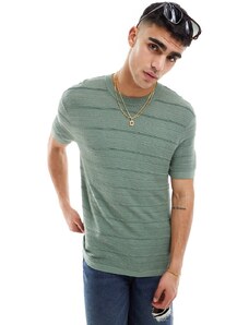 Hollister - T-shirt comoda in maglia verde
