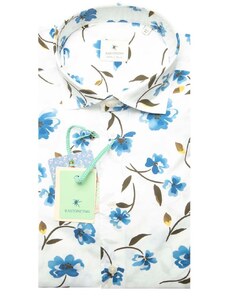 Bastoncino Camicia Simo M/L stampa fiori blu