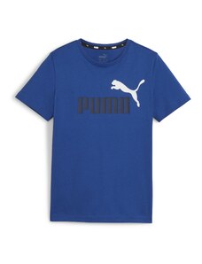 T-shirt blu da bambino con logo sul petto Puma Essentials+ Two-Tone Logo