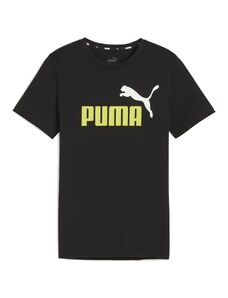 T-shirt nera da bambino con logo sul petto Puma Essentials+ Two-Tone Logo