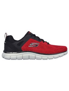 Scarpe da ginnastica rosse e nere da uomo con soletta Memory Foam Skechers Track - Broader
