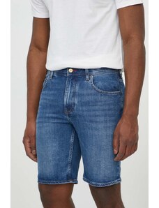 Tommy Hilfiger pantaloncini di jeans uomo colore blu