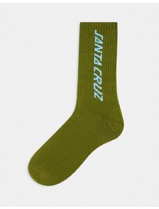 Santa Cruz - Calzini kaki con logo-Verde