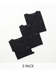 PS Paul Smith Paul Smith - Confezione da 3 T-shirt da casa nere con logo-Nero
