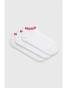HUGO calzini pacco da 3 uomo colore bianco
