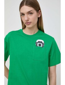 Karl Lagerfeld t-shirt in cotone x Darcel Disappoints donna colore verde