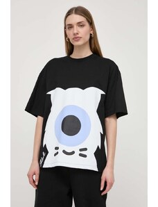 Karl Lagerfeld t-shirt in cotone x Darcel Disappoints donna colore nero