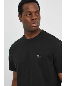 Lacoste t-shirt in cotone uomo colore nero