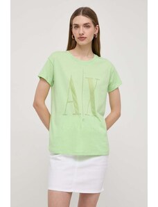 Armani Exchange t-shirt donna colore verde