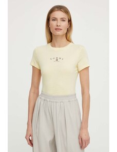 Tommy Jeans t-shirt donna colore giallo