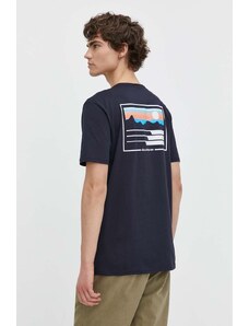 Quiksilver t-shirt in cotone uomo colore blu navy