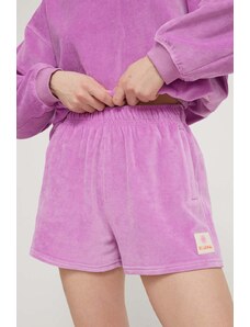 Billabong pantaloncini donna colore violetto con applicazione EBJNS00108