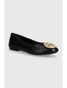 Tory Burch balerrine in pelle Claire Quilted Ballet colore nero 155325.006