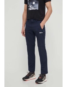 Jack Wolfskin pantaloni da esterno ACTIVE TRACK colore blu navy 1508241