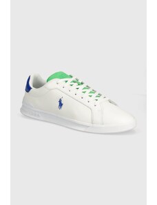 Polo Ralph Lauren sneakers in pelle Hrt Crt II colore bianco 809931260003