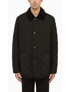 Burberry Giacca country nera in twill trapuntato