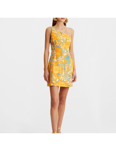 La DoubleJ Dresses gend - Bold Shoulder Mini Dress Anemone Orange L 98% Cotton 2% Elastane