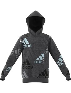 Adidas felpa con cappuccio logo grigio kids