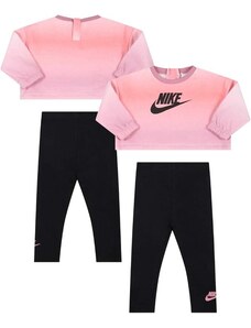 Nike felpa paricollo-leggins pink black kids