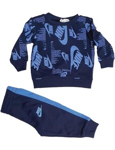 Nike Set Composto Da Felpa E Pantalone Con Girocollo blu kids