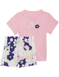 ADIDAS Completo T-shirt e pantaloncini Flower Print Rosa Regular Fit kids