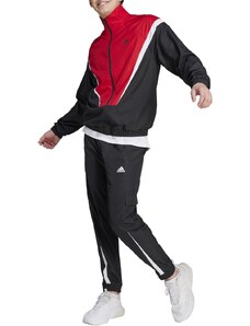 Adidas SPORTSWEAR tuta completa rossa e nero uomo