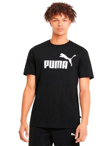 Puma Mens Ess Logo Tee T-shirt nera uomo