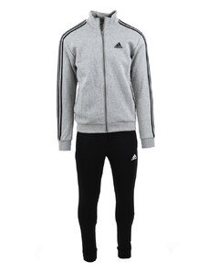 Adidas Tuta Da Uomo Basic 3stripes Fleece grigio e nero