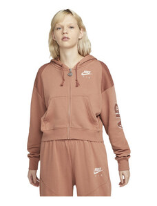 Nike Full Zip Fleece Jacket Marrone donna